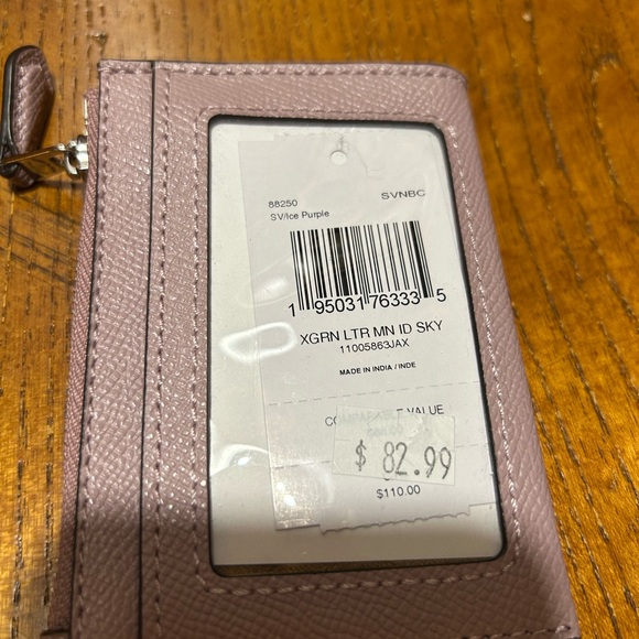 Coach Mini Skinny ID Keychain Wallet in Ice Purple NWT!! - Picture 5 of 10